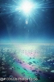 Aerial view of Caribbean Sea